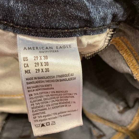 American Eagle Men’s Airflex + Original Bootcut Denim Blue Jeans US Size 29/30 - Picture 11 of 16